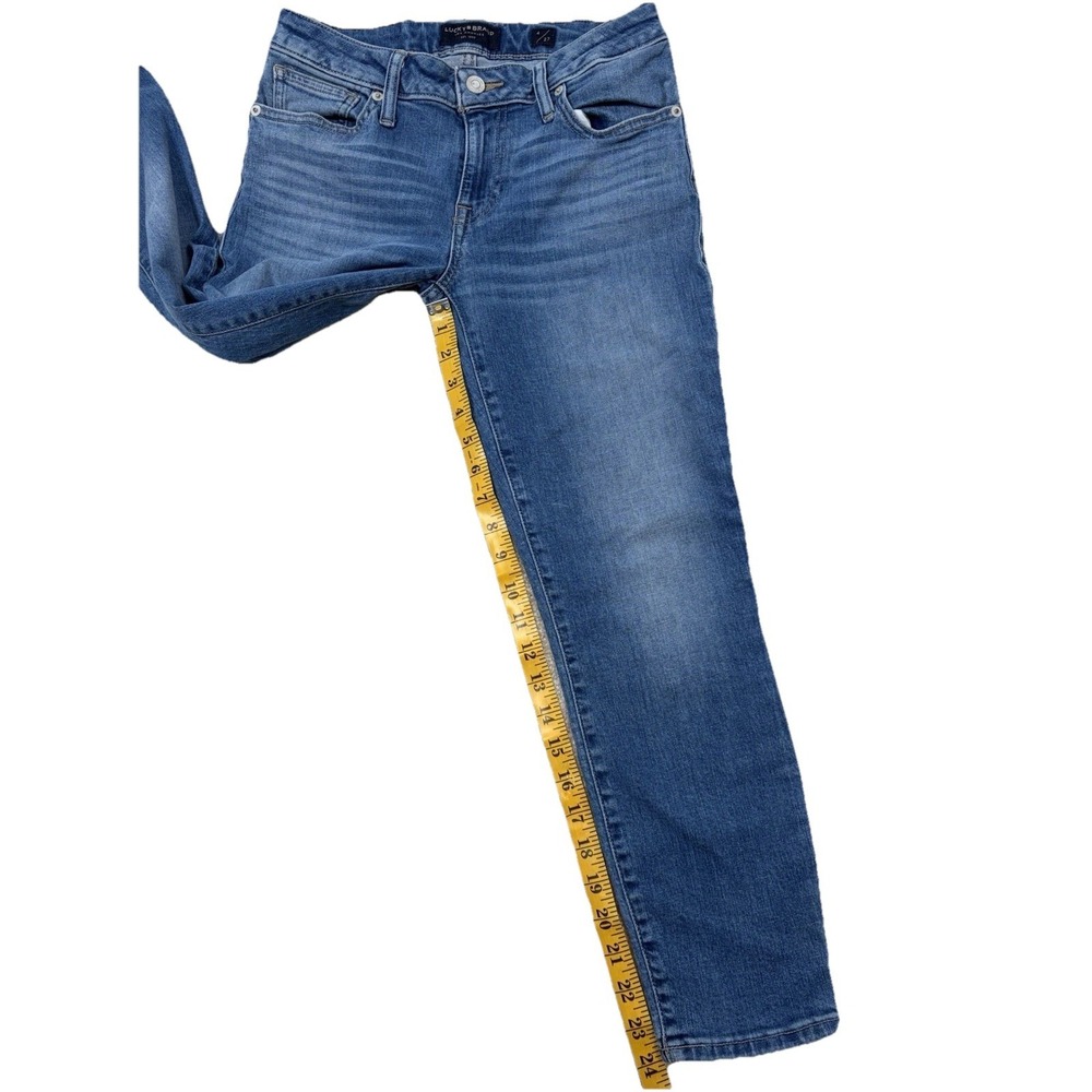 Lucky Brand Los Angeles Est 1990 Women Blue Jeans Size 4/27 Low Rise Crop Lolita - Picture 3 of 8